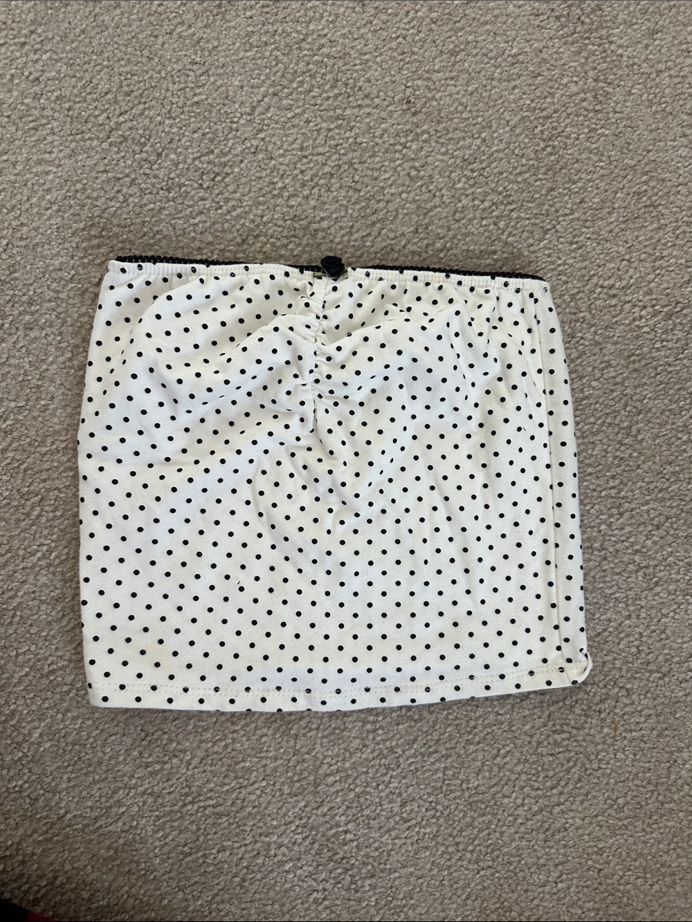 White Polka Dot Tube Top